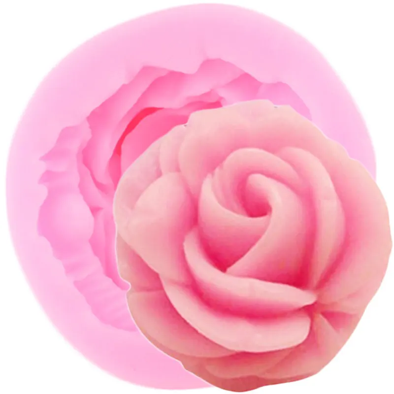 Силиконовая форма для мыла 3D цветок роза помадка торта капкейков конфет