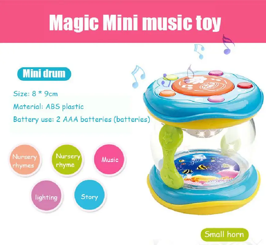 LED Музыка для раннего развития развивающая детская погремушка забавные детские