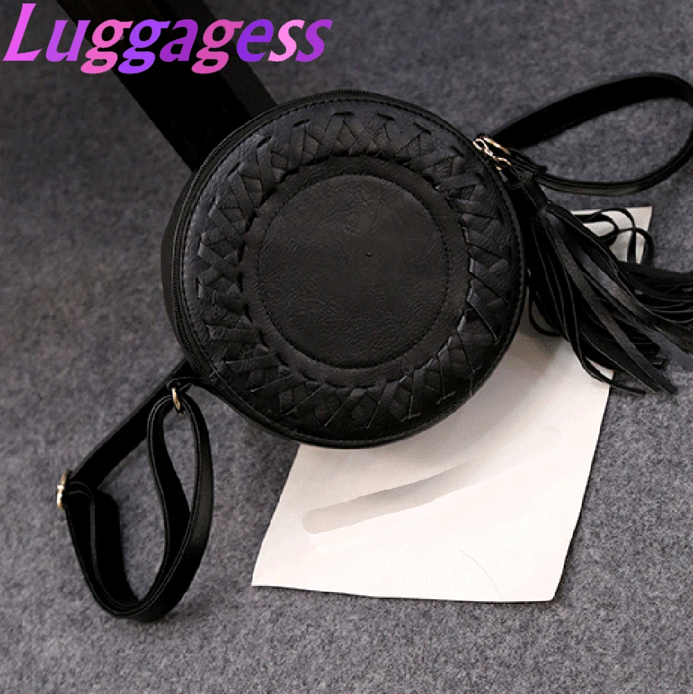 2019 женская круглая повседневная регулируемая плетеная маленькая сумка через