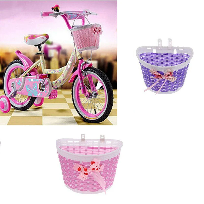 

Прекрасный Детский велосипед велосипедная корзина детский велосипед скутер передняя корзина висячая корзина розовая девочка велосипедны...