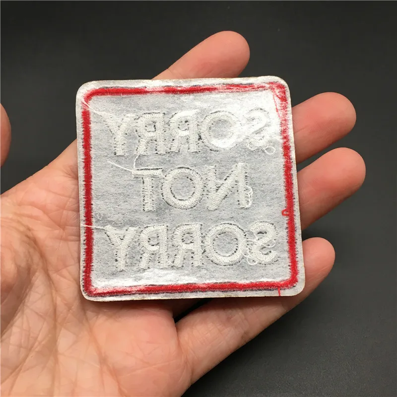 SORRY NICHT LEID DIY Eisen Patch auf Kleidung Abzeichen Nähen Aufkleber Applique Dekoration Stickerei Streifen für Kleidung – Detail 6