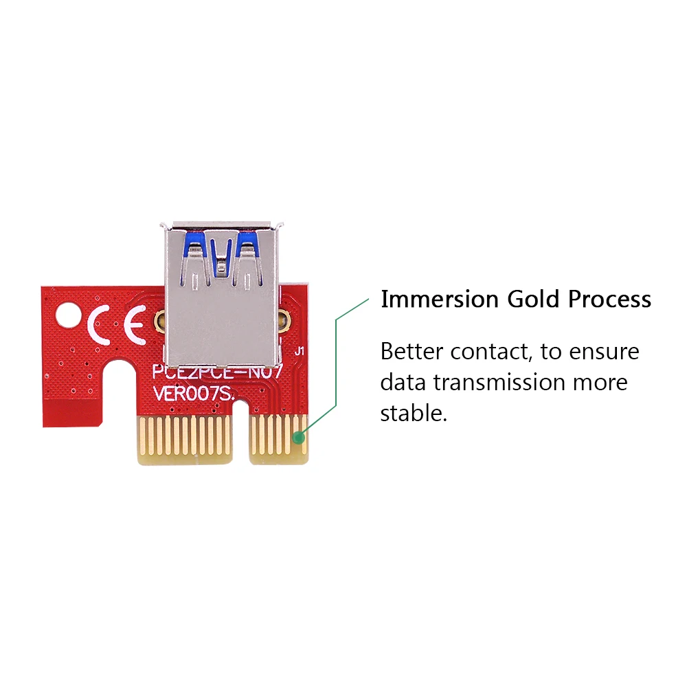 CHIPAL VER 007S PCI-E Райзер-карта VER007 PCI Express 1X до 16X Расширитель-адаптер 60 см 100 USB 3 0 кабель