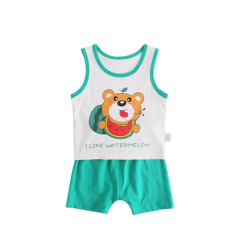 

ciciibear baby vest suit cotton boy summer dress baby two-piecebaby girls and boys clothes set