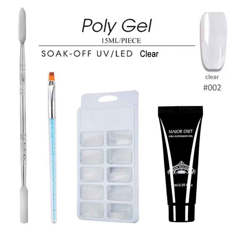 Набор для нейл арта гель наращивания ногтей УФ светодиодный лак замачивания