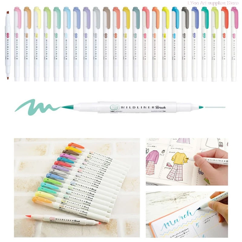 Японский Zebra WFT8 5 шт./компл. Mildliner подводка для акварели ручка маркер с двойной