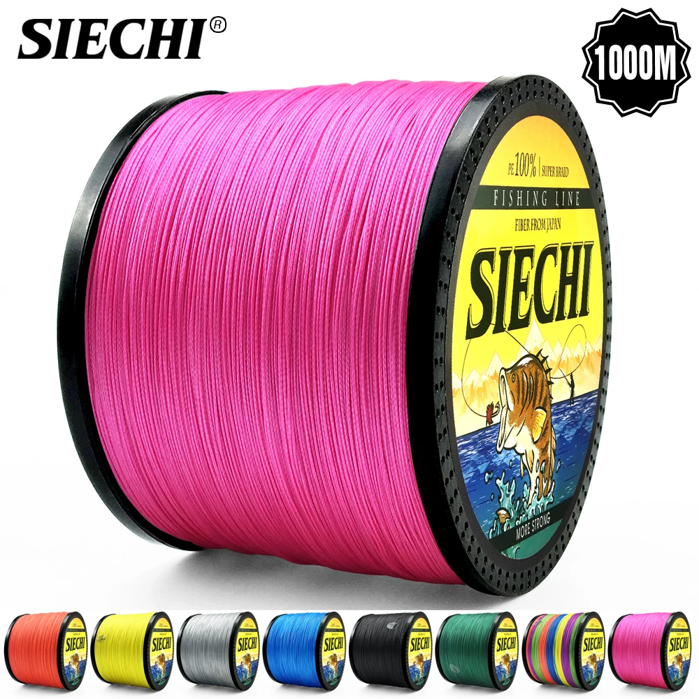SIECHI 1000 м 20LB-88LB PE мультифиламентная 8 нитей плетеная леска для океанской рыбалки