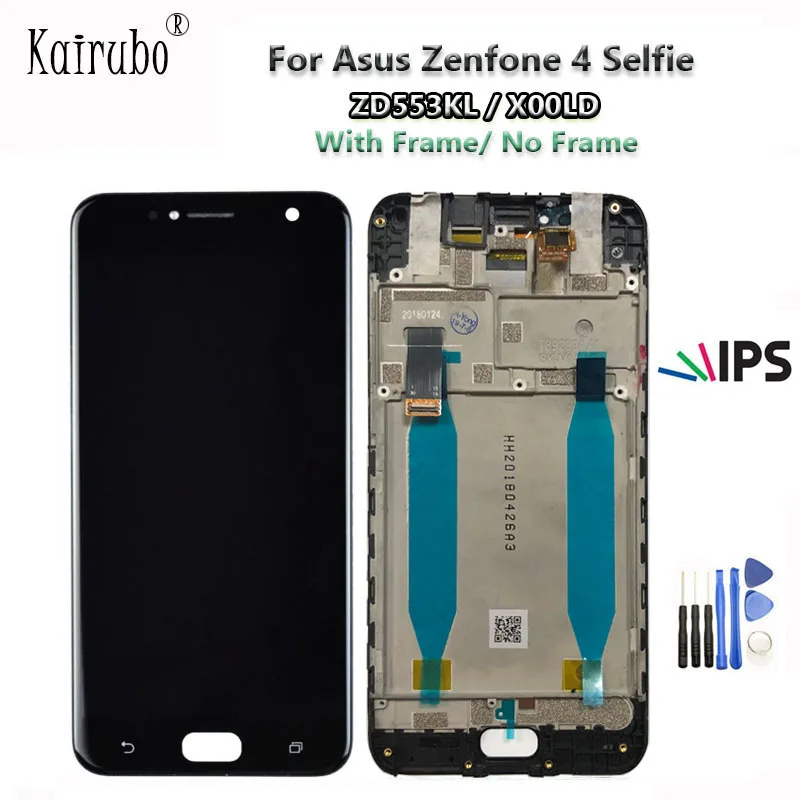 Лучший AAA 5," ЖК-дисплей сенсорный экран для ASUS Zenfone 4 Selfie ZD553KL X00LD ЖК-дисплей панель сенсорный экран дигитайзер+ рамка