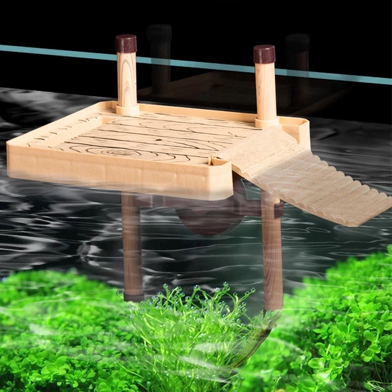 Plataforma de secado de tortugas, accesorio flotante para acuario, Isla de agua brasile&ntilde;a-1