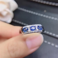 natural sapphire ring 925 silver lady gift simple simple birthday present wedding gift