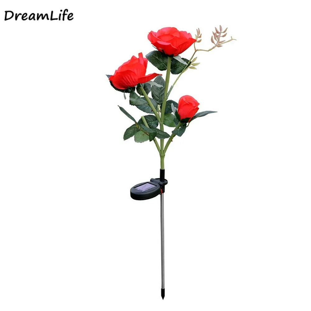 

The New 3-head Solar Rose Light Outdoor Garden LED Ground Simulation Light