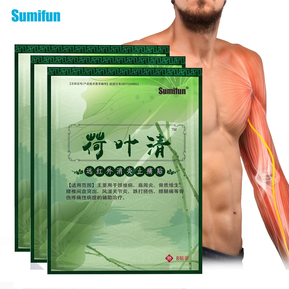 

8pcs Chinese Medical Pain Relief Patch Analgesic Sticker Neck Back Knee Joint Muscle Soreness Sprain Treatment Plaster Massage
