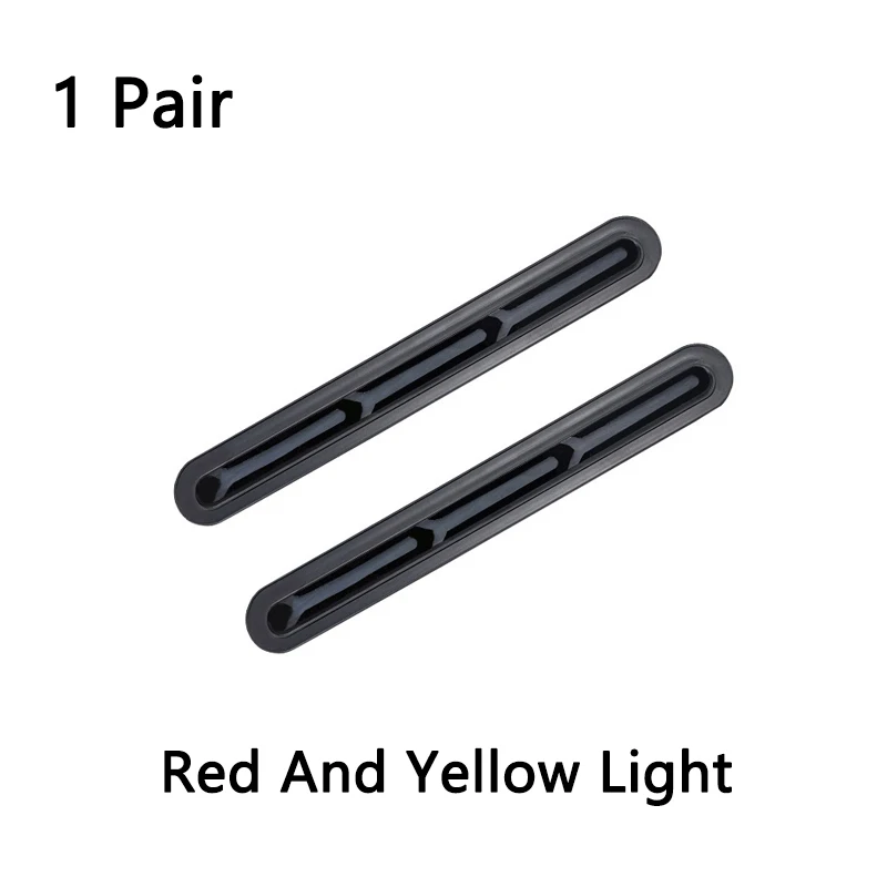 

Задний стоп-сигнал, указатели поворота в виде рыбьей кости для автомобиля, Красный стоп-светильник, Автомобильный светодиодный фонарь, заднее ветровое стекло, поток янтарного цвета, дальнего света, 1 пара