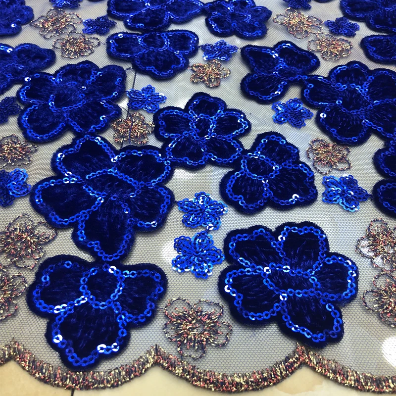 Новый Африканский тюль кружевной ткани высококачественный бархат кружева с