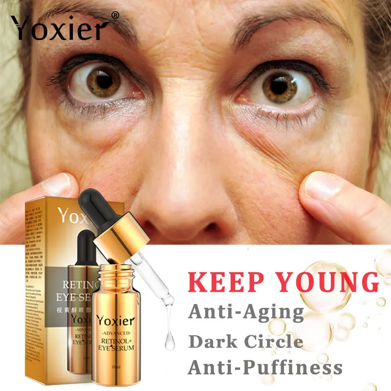 

Retinol Eye Serum Anti-Wrinkle Anti-Aging Remove Puffiness Dark Circles Eye Bags Firming Deep Hydrating Essence Eye Cream 10ml