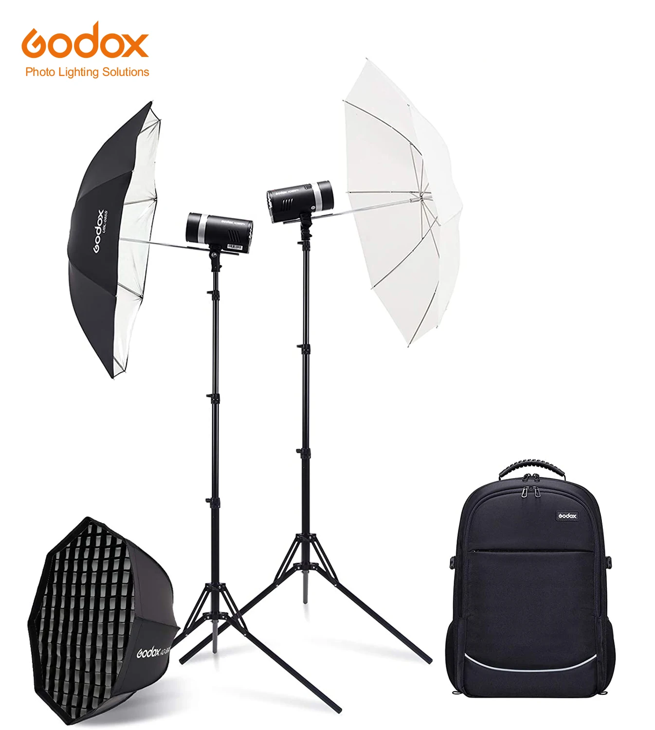 Godo x 2 шт. AD300Pro AD300 PRO 300 Вт дома и на открытом воздухе вспышки двойной рюкзак