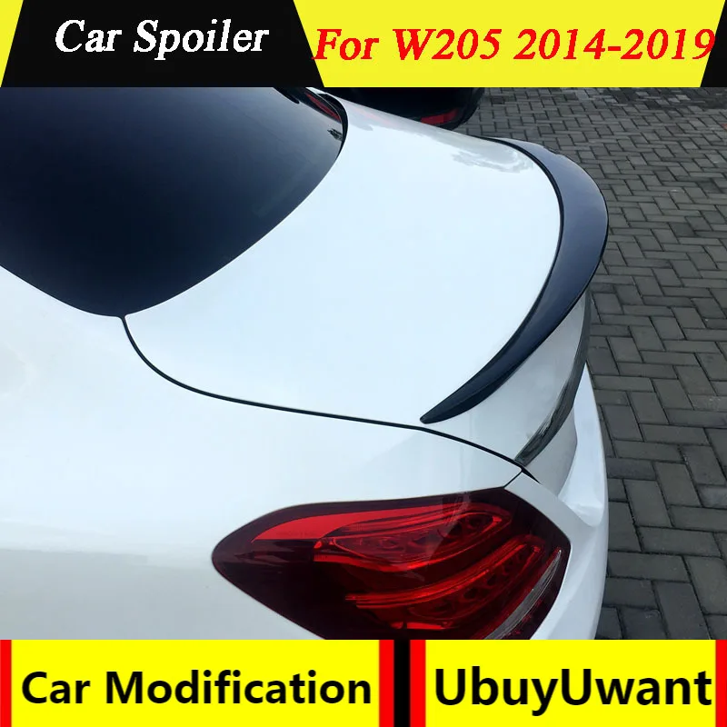 

Для Mercedes Benz W205 C-class 2015 2016 2017 2018 2019 ABS праймер Цвет Внешний задний спойлер багажник крыло украшение