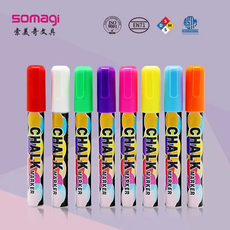 Учительские принадлежности 6мм жидкий маркер мел без пыли, стираемый маркер для офиса и школы, аксессуары для доски цвета черный.