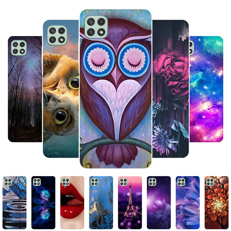 

Silicone Case For Samsung A22 5G Cover Painted Cute Owl Soft Case For Samsung Galaxy A22 5G Phone Case A 22 5G 6.6" Fundas Coque