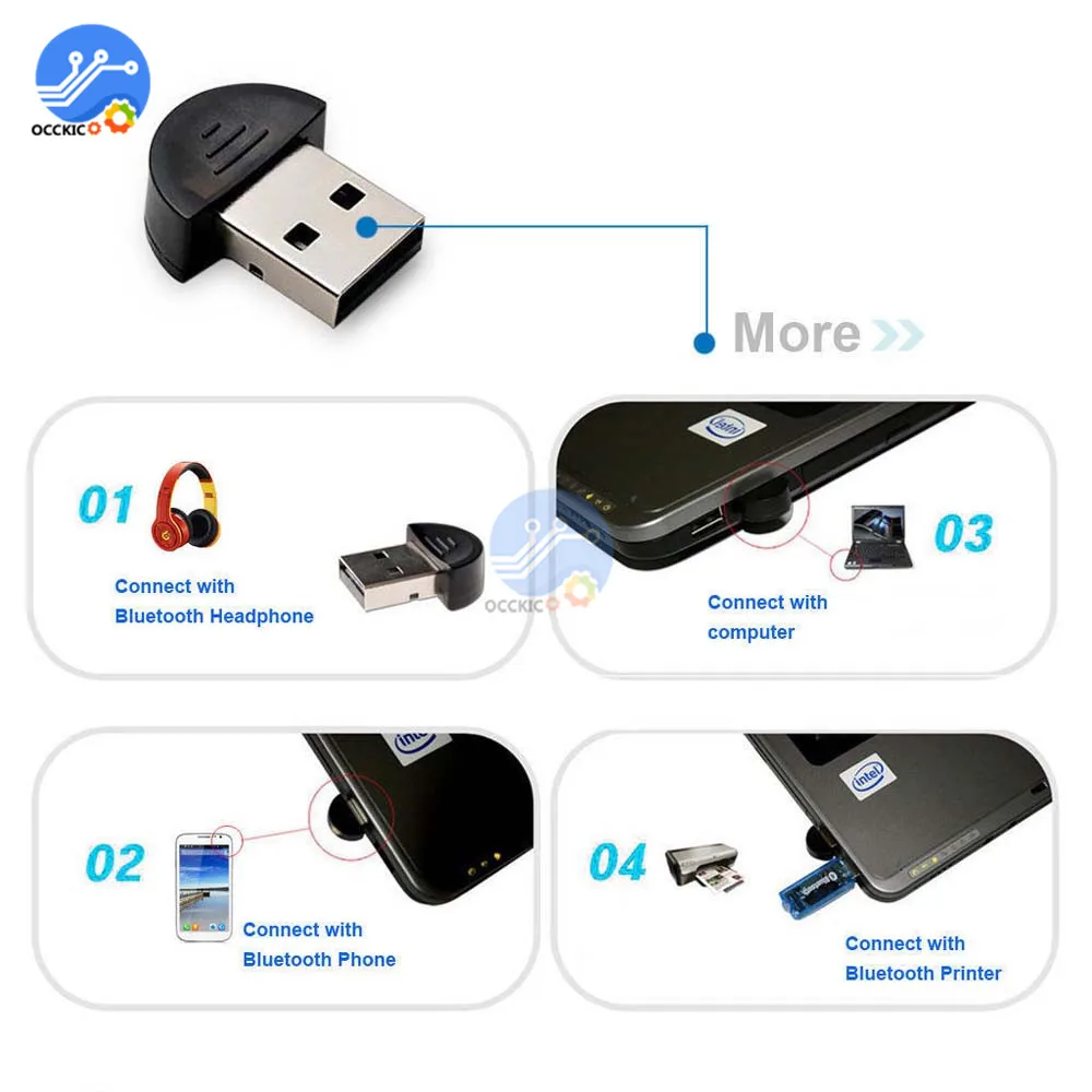 USB 2 0 Bluetooth ключ беспроводной адаптер для ПК компьютерный динамик Мышь аудио