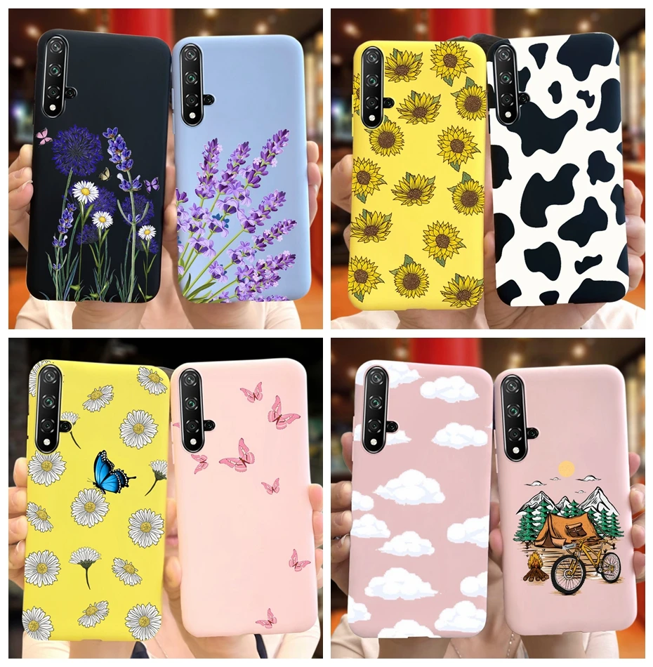Мягкий чехол для Huawei Honor 20, задняя крышка Funda Honor 20 Lite, милый силиконовый чехол для телефона Honor 20 Pro 20Pro 20 Lite, Coque