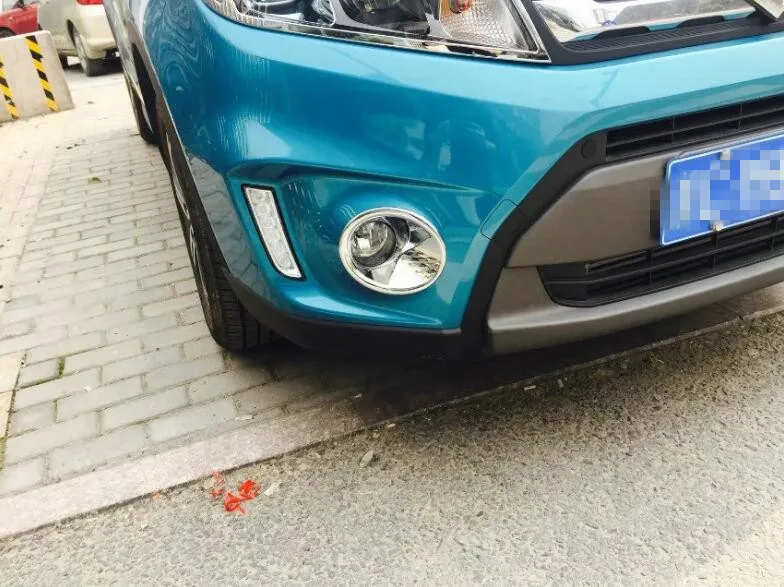 Для SUZUKI Vitara 2016 2 шт. Новинка ABS Хромированная передняя и задняя фары