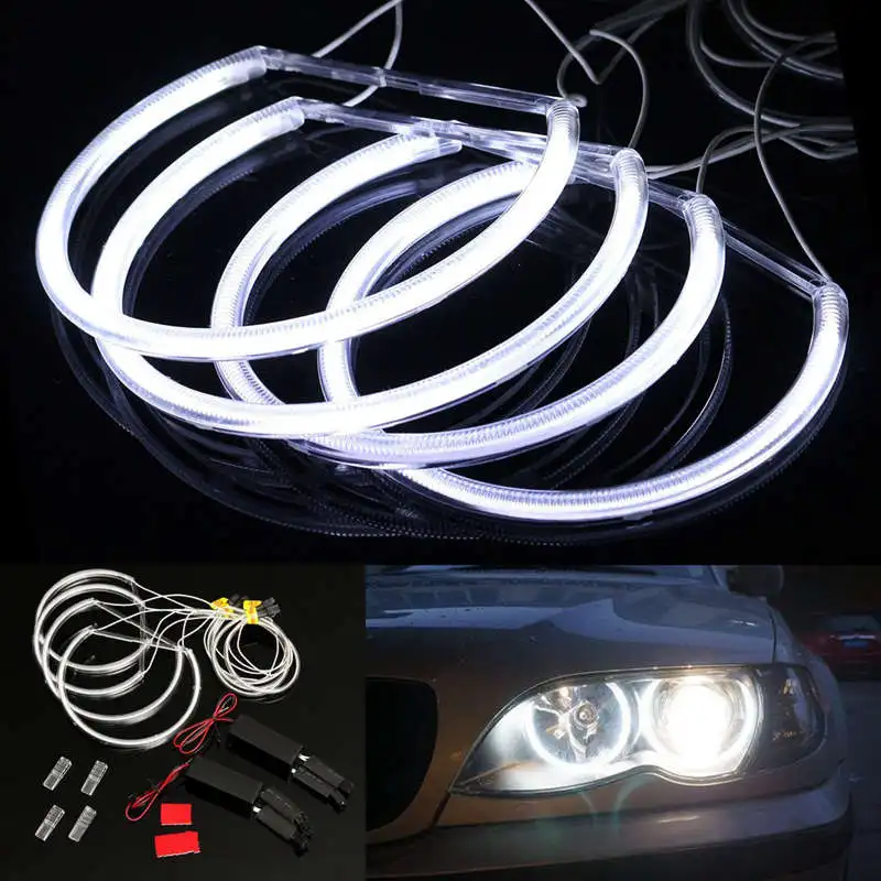 4x Ccfl ангельский глаз Halo Led Ring светильник White без проектора для Bmw E46 3 серии