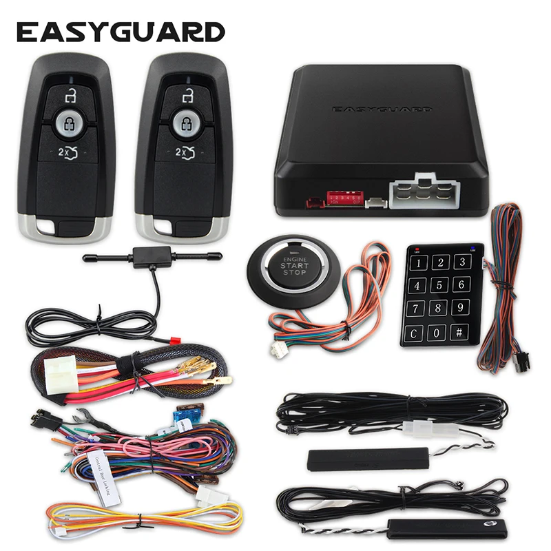 

EASYGUARD Remote Car Starter PKE Passive Keyless Entry Anti Hijacking Security System Password Entry