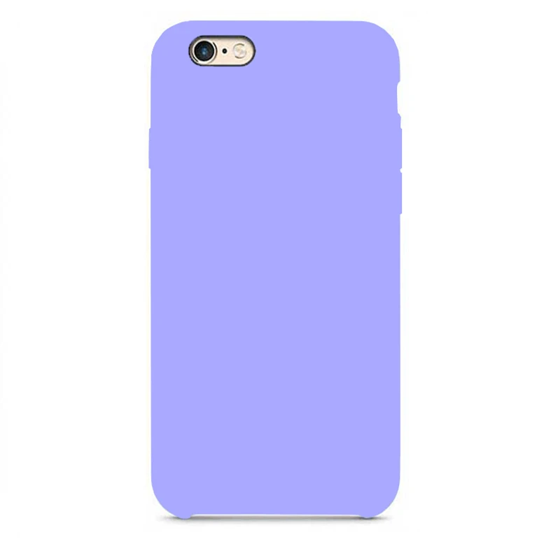 Light Purple Официальный силиконовый чехол для iPhone 7 8 Plus, задняя крышка с логотипом для Apple iPhone 11 Pro XR X XS MAX 6 6S PLUS, чехол - Цвет: Light Purple
