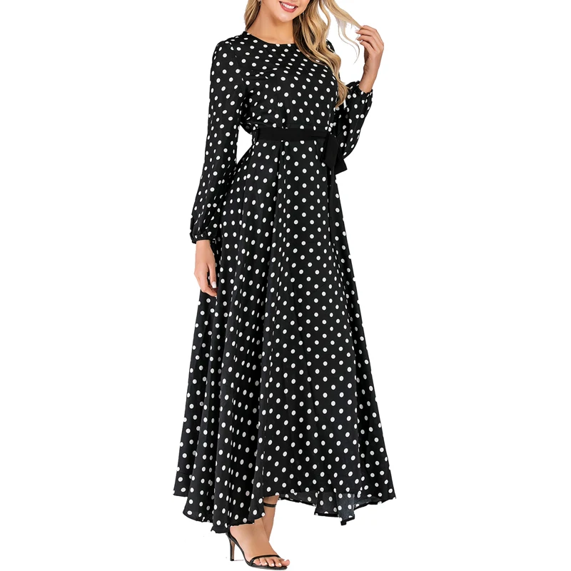 MISSJOY/элегантные женские платья abaya Dots 2019 Новые мусульманские Турецкая