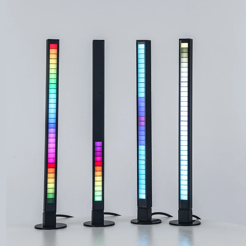 

2021 Car Sound Control Light RGB Voice-Activated Music Rhythm Ambient Light with 32 LED 18 Colors Car Home Decoration Lamp