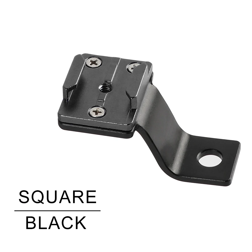 Square Black Алюминиевый кронштейн держатель мотоцикла зеркало заднего вида сплав стент фиксированный для Go pro Hero 7 6 5 4 3 для Xiaomi Yi 4K Экшн-камера - Цвет: Square Black