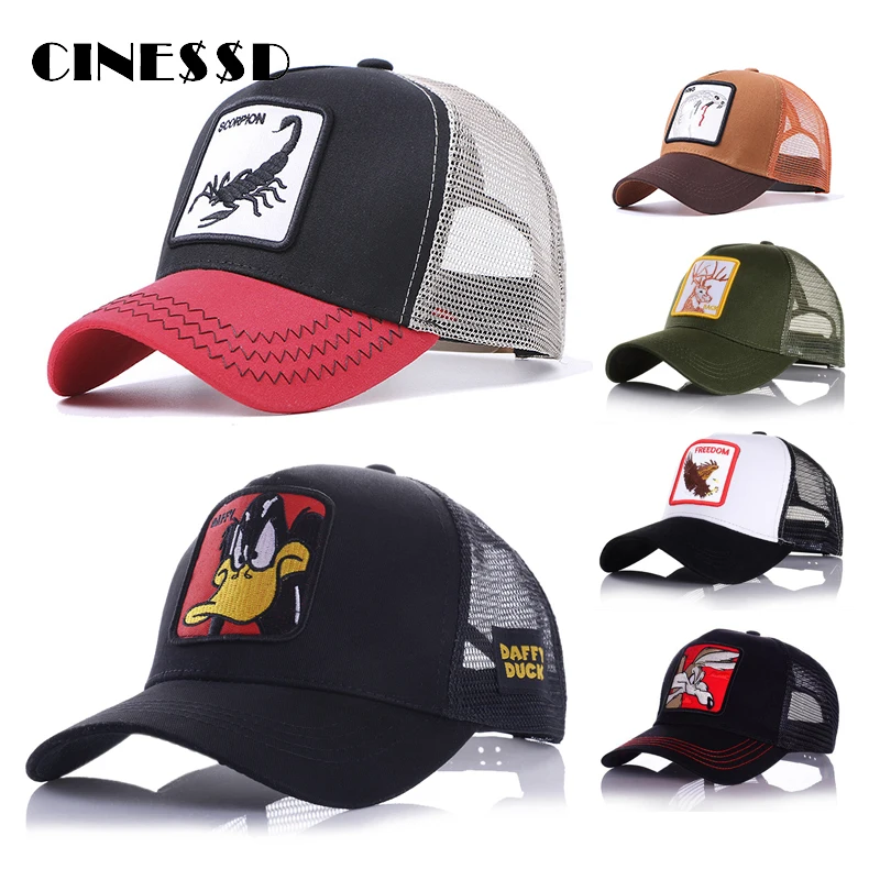 Бейсболка с вышивкой животных для мужчин и женщин брендовая Кепка в стиле хип хоп