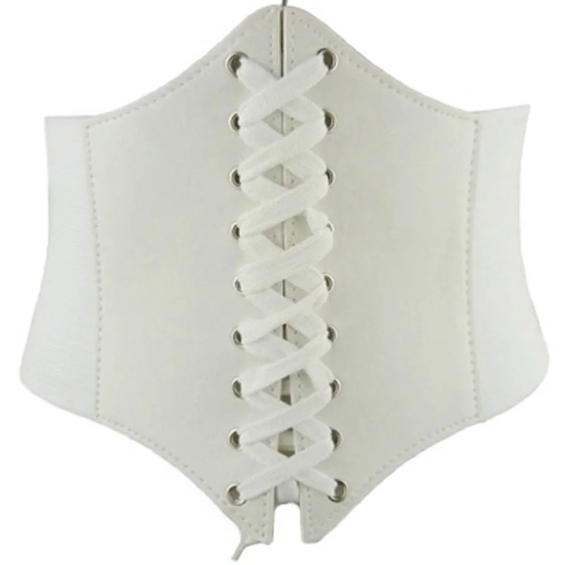 

Hot female ultra plus wide leather waistband elastic corset belt front strap waist strap girl decoration clothes