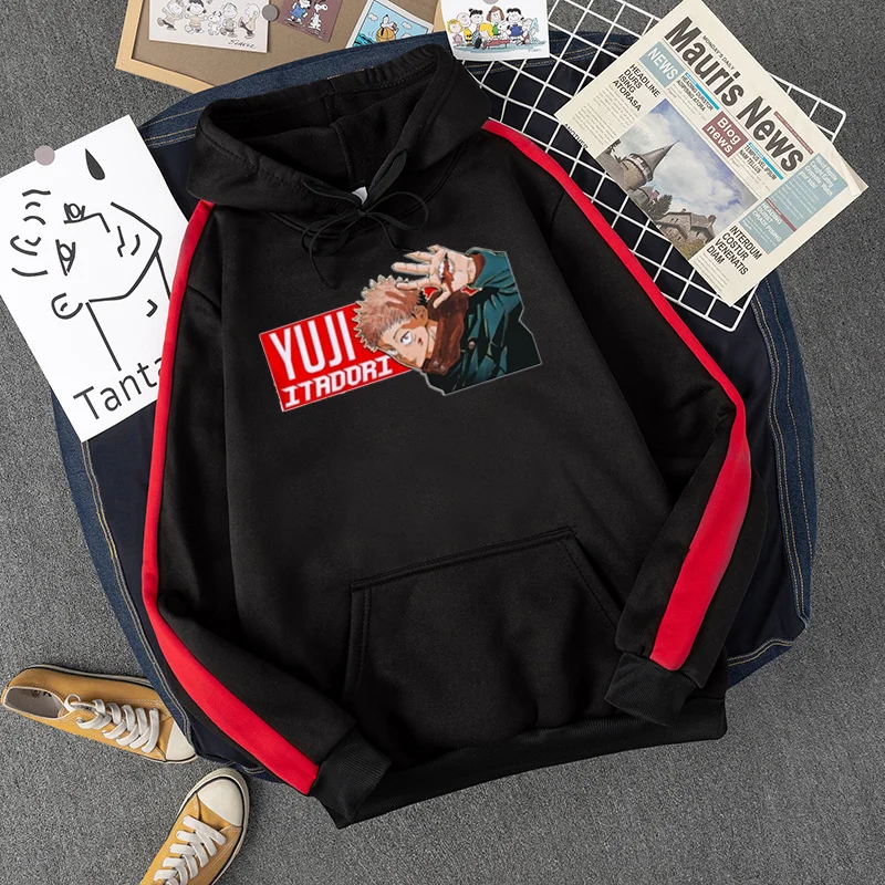 

Oversized Japan Anime Cute Print Men Sweatshirts HipHop Harajuku Hooded Autumn Loose Streetwear Fleece Funny Casual Male Hoodies