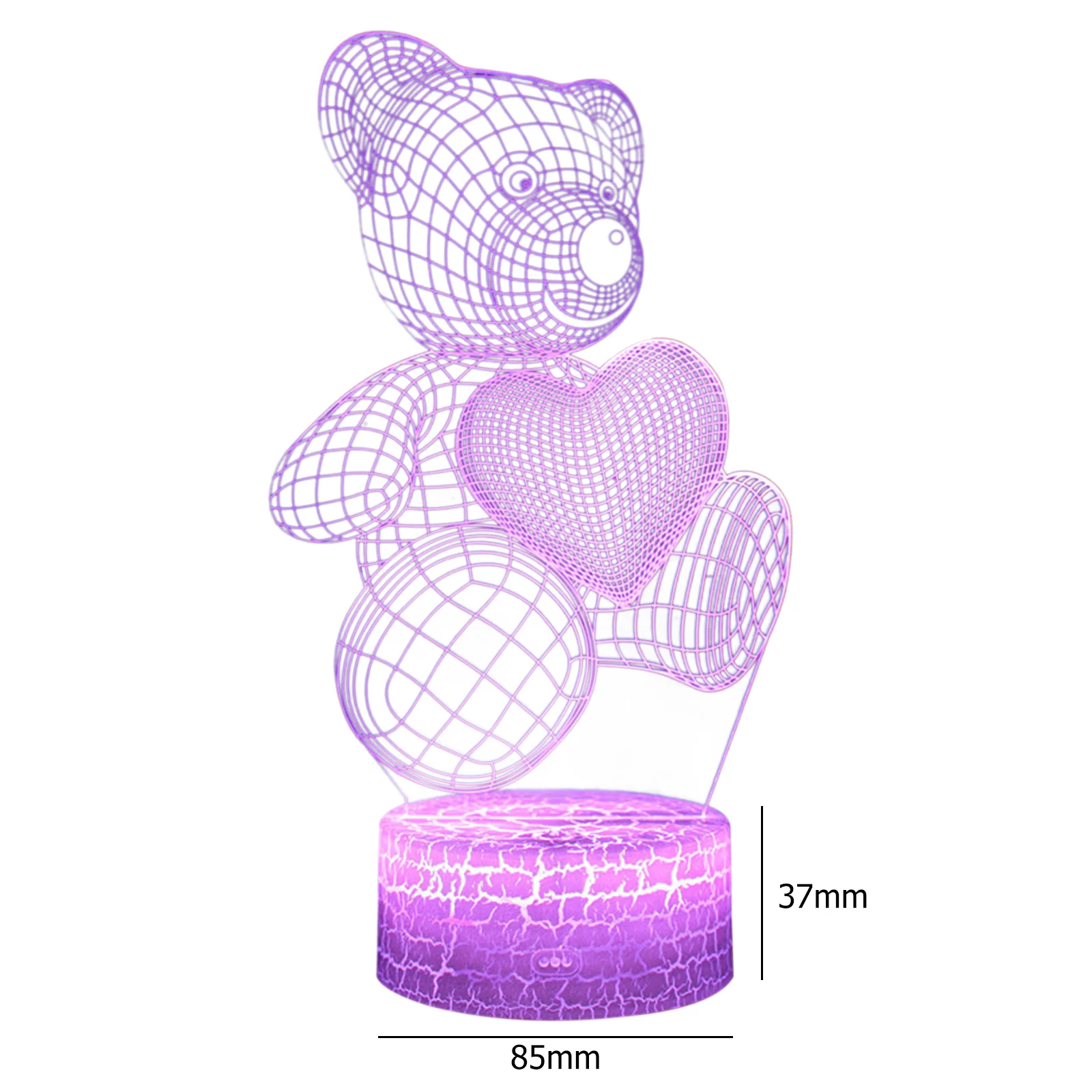 

3D Love Lamp Heart-shaped Balloon Acrylic LED Night Light Decorative Table Lamp Valentine's Day Sweetheart Wife's Gift Dropship