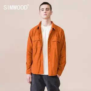 Мужская Вельветовая куртка SIMWOOD, пальто из 2021 хлопка, верхняя одежда 100%, SI980670, на осень, размера плюс
