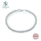 Браслет-цепочка INALIS с попкорном унисекс, сферический посеребренный браслет с бусинами, простой дизайн, Модная бижутерия, подарок другу