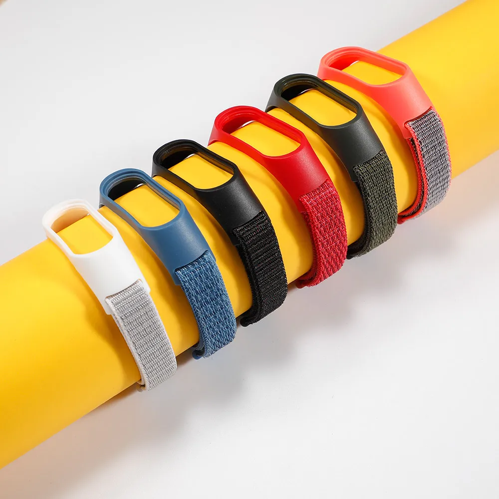 

Bracelet for mi band 5 6 Strap Nylon Sport loop watch Belt pulsera correa Miband strap Wristband for xiaomi Mi band 4 3 Bracelet
