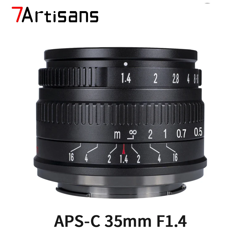 

7artisans 35mm F1.4 Manual Focus APS-C Lens for Sony E Fujifilm Fuji X Nikon Z M4/3 Leica L SIGMA Canon EF-M EOSM Cameras Lens