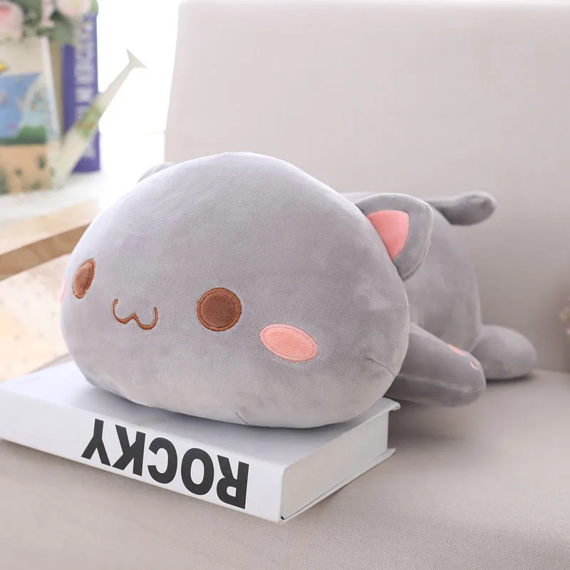 Lucky Boy Sunday Kawaii Лежа кошка плюшевая игрушка мягкая Милая кошка плюшевая подушка Chshion детские плюшевые игрушки подарок на день рождения Рождество - Цвет: c