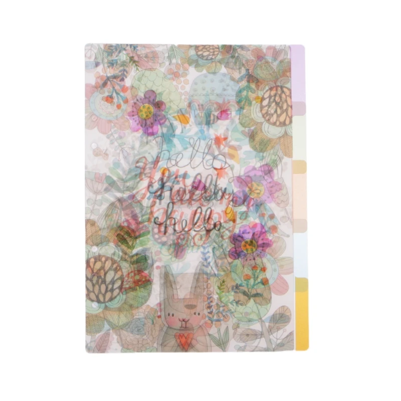 

5 шт., прозрачный блокнот с 6 отверстиями