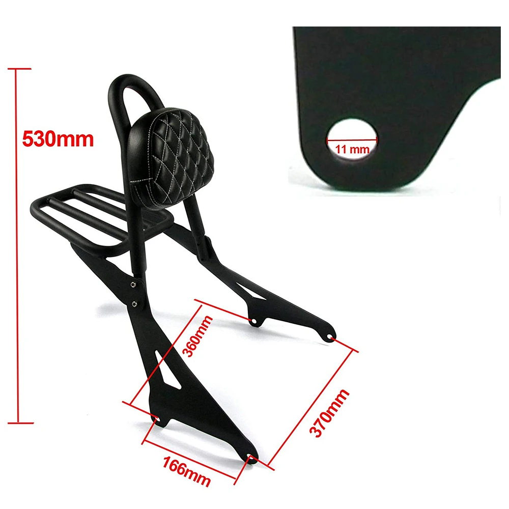 Спинка мотоциклетная съемная для пассажирского и заднего вида Yamaha Stryker 1300 XVS1300 XVS