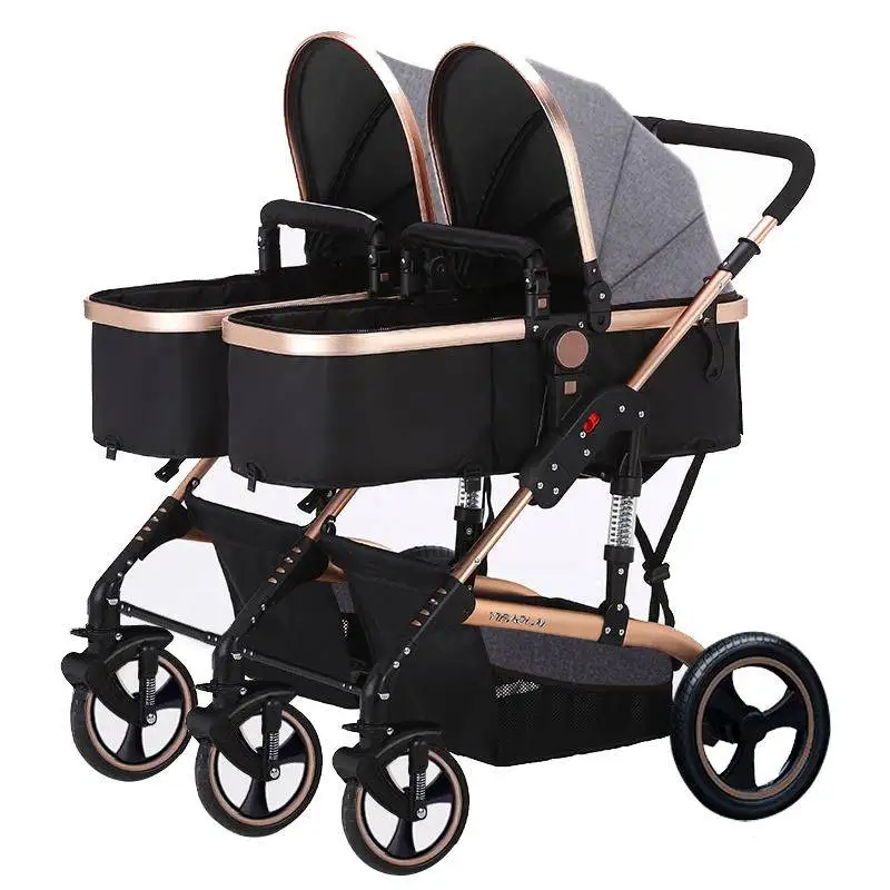 Серебристый Двойная коляска Bugaboo осла, модная верхняя одежда для мам и уход за кожей лица бок близнецов второго ребенка раза коляска - Цвет: Серебристый