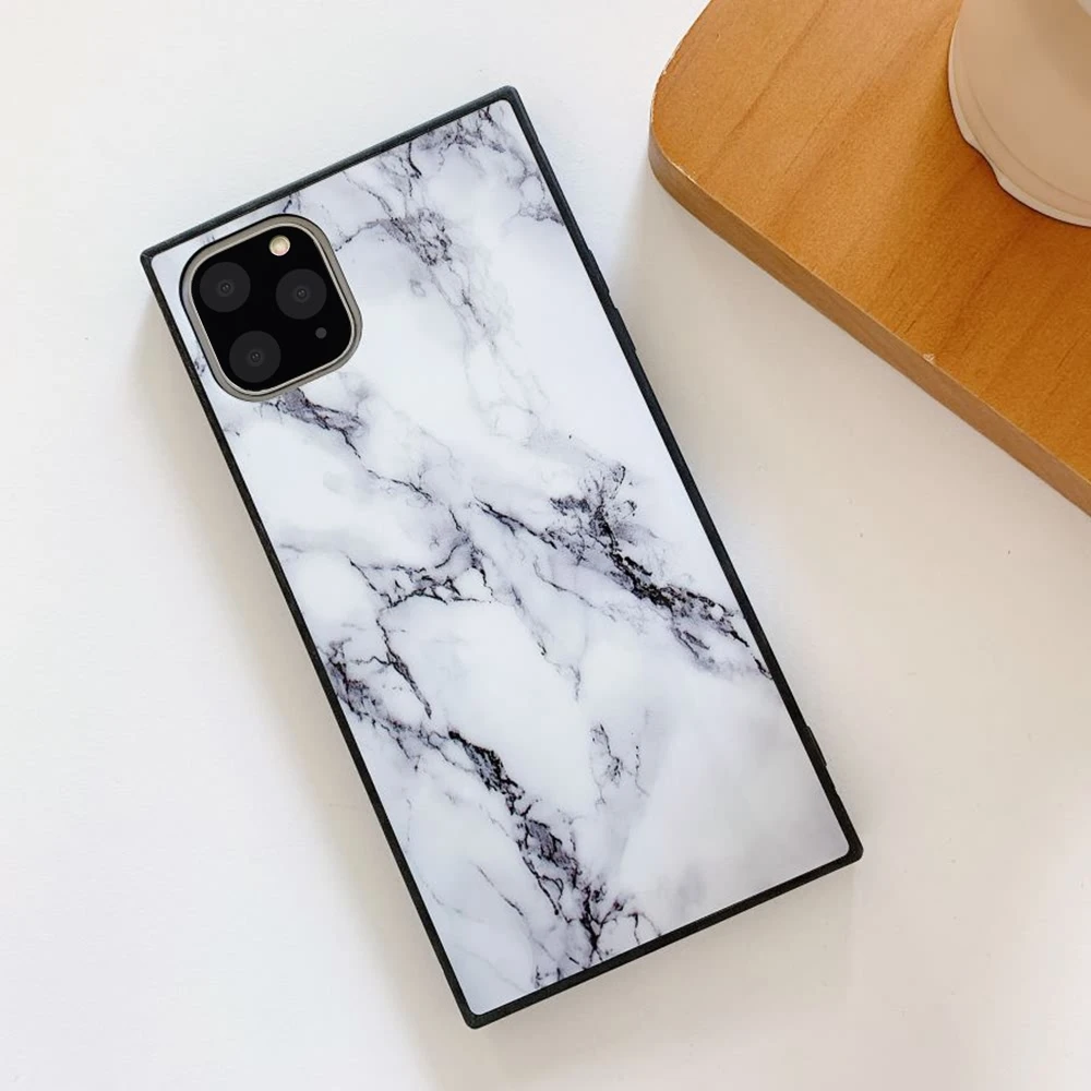 LAPOPNUT чехол для Iphone SE 2020 11 Pro Xs Max Xr X 7 8 Plus 6 6s белый глянцевый квадратный тонкий
