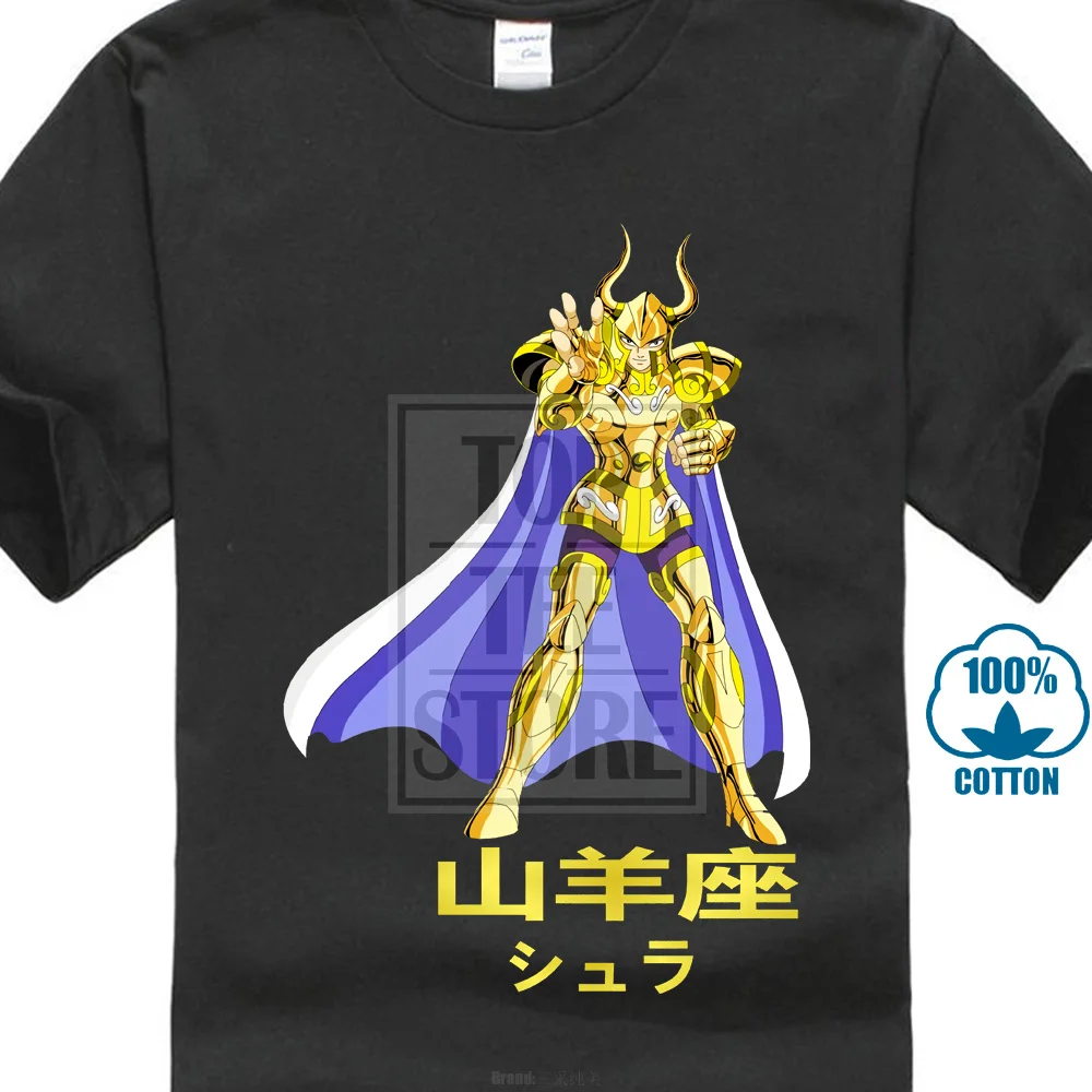 Saint Seiya Capricorn 3 Аниме Манга серии Япония футболка Черная Базовая 022423 | Мужская
