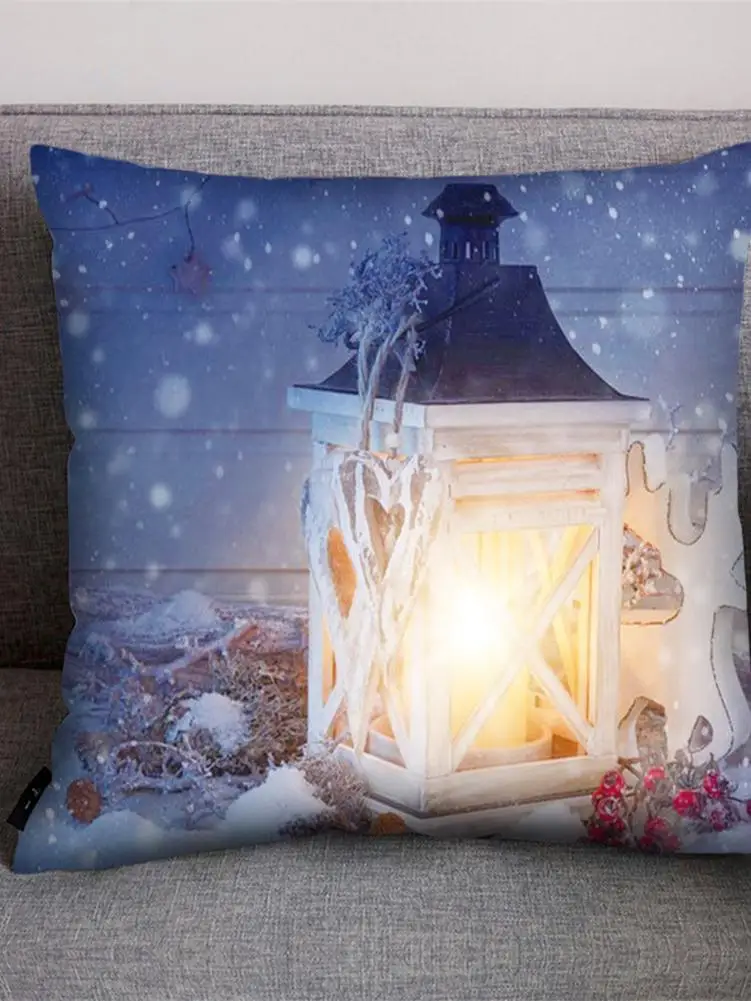 2020 Рождественский чехол для подушки наволочка из хлопка и льна Новогоднее
