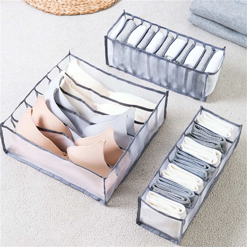 

Underwear Storage Box Compartments Durable Underpants Organizer Nylon Wardrobe Household Accessories Cabinet Drawer Divider
