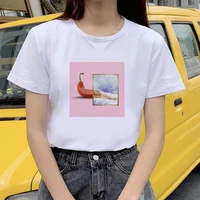 women korean style picture puzzle short sleeve lady t shirts top t shirt ladies womens graphic female tee t shirt