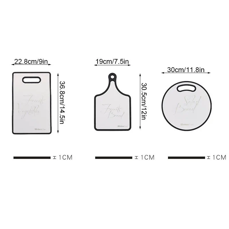 

PP Non-slip Cutting Board Nordic Style Household Rectangular Fruit And Vegetable Double-Sided Cutting Board Kitchen Accessories