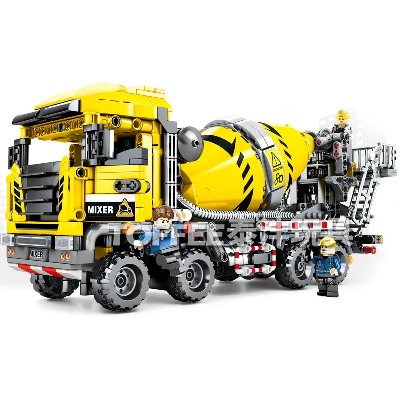 

1143Pcs Science Technic Construction Educational Building Toys For Kids Boys DIY Birthday Present Engineering Mixer Truck Model